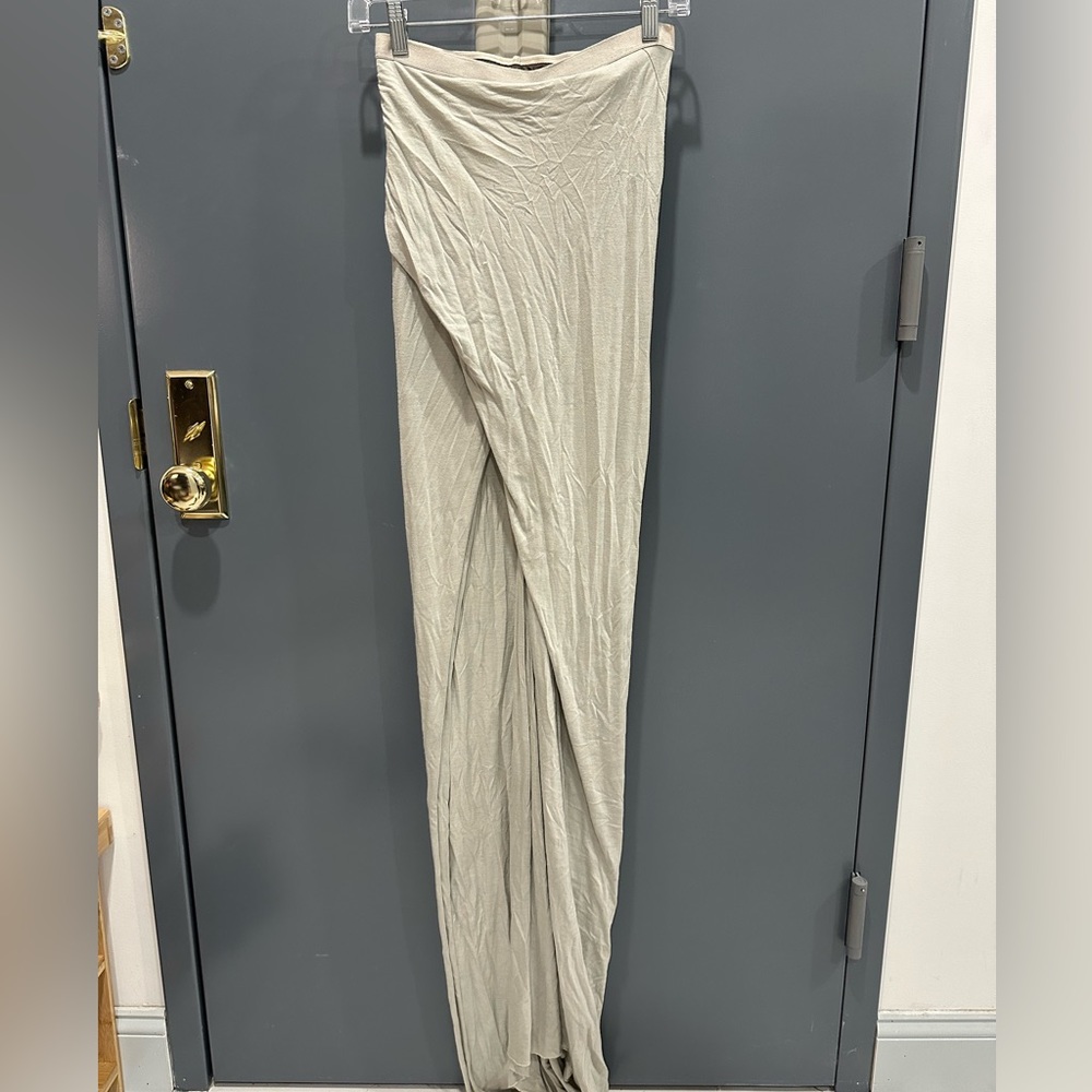 Rick Owens Light Grey Maxi Skirt
